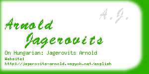 arnold jagerovits business card